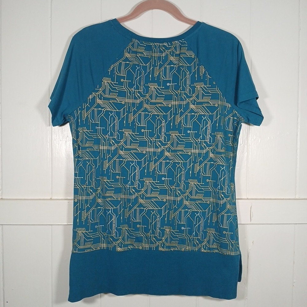 Star Wars Galaxy's Edge Shirt Droid Depot Disney Exclusive Women's Medium Teal - Picture 3 of 12